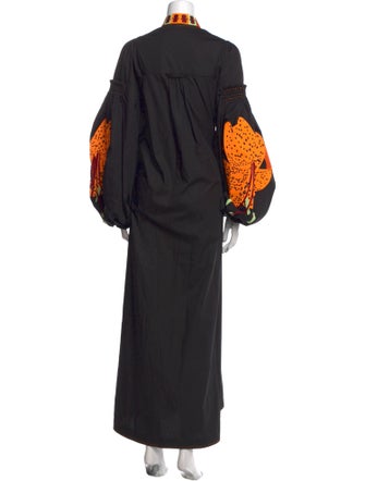 Yuliya Magdych V-Neck Long Dress