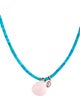 Yenden Pink Sapphire, Opal, & Magnesite Beaded Pendant Necklace