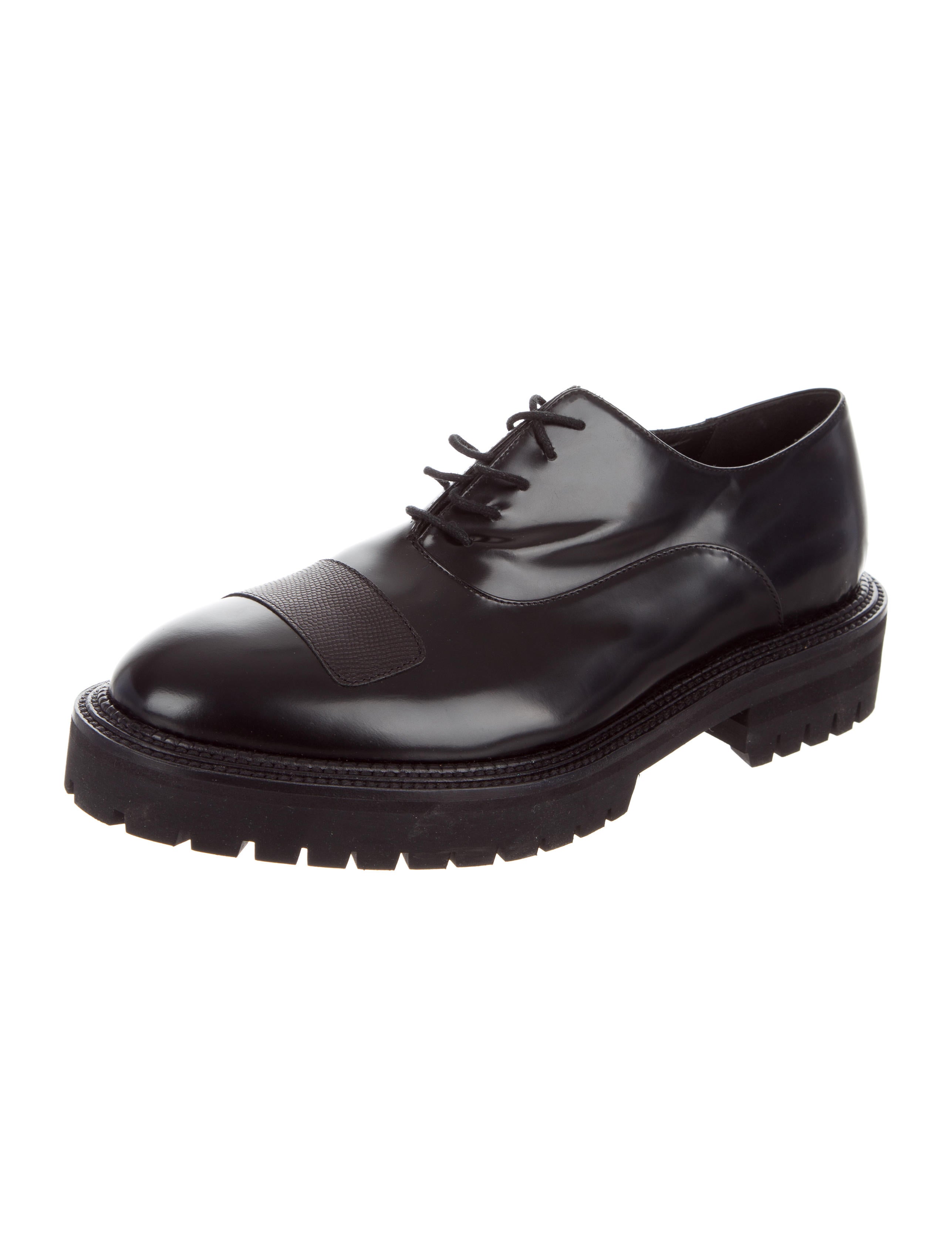 Yang Li Leather Round-Toe Derby Shoes