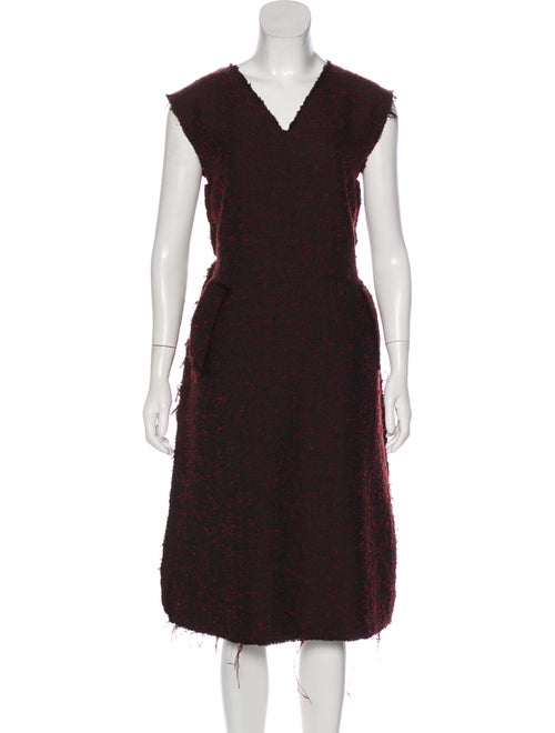Yang Li Sleeveless Midi Dress Red