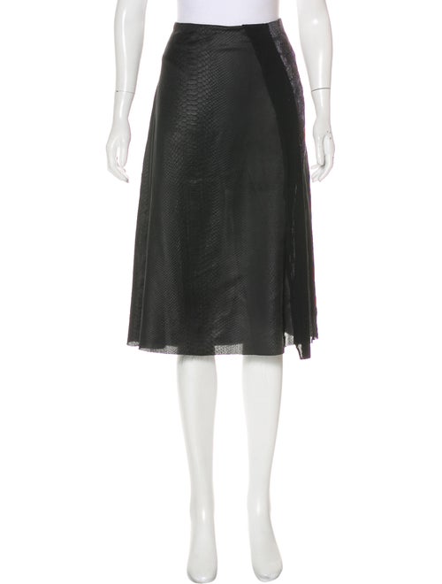 Yang Li Textured Knee-Length Skirt Black