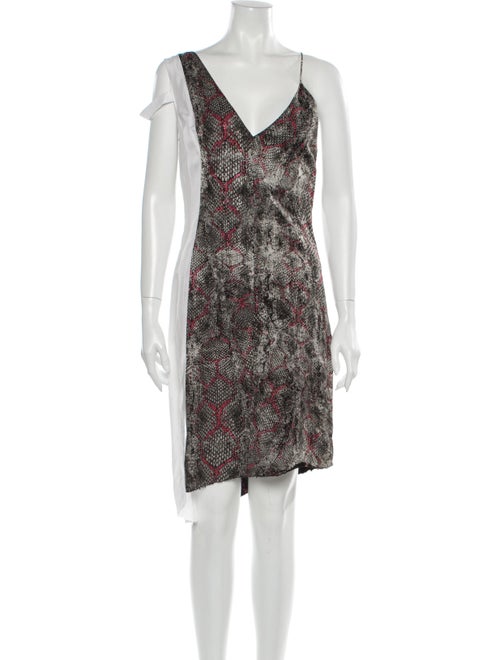 Yang Li Printed Knee-Length Dress Black