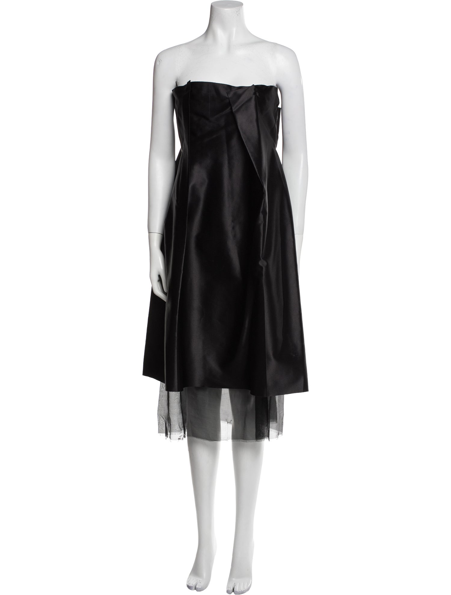 Yang Li Strapless Knee-Length Dress