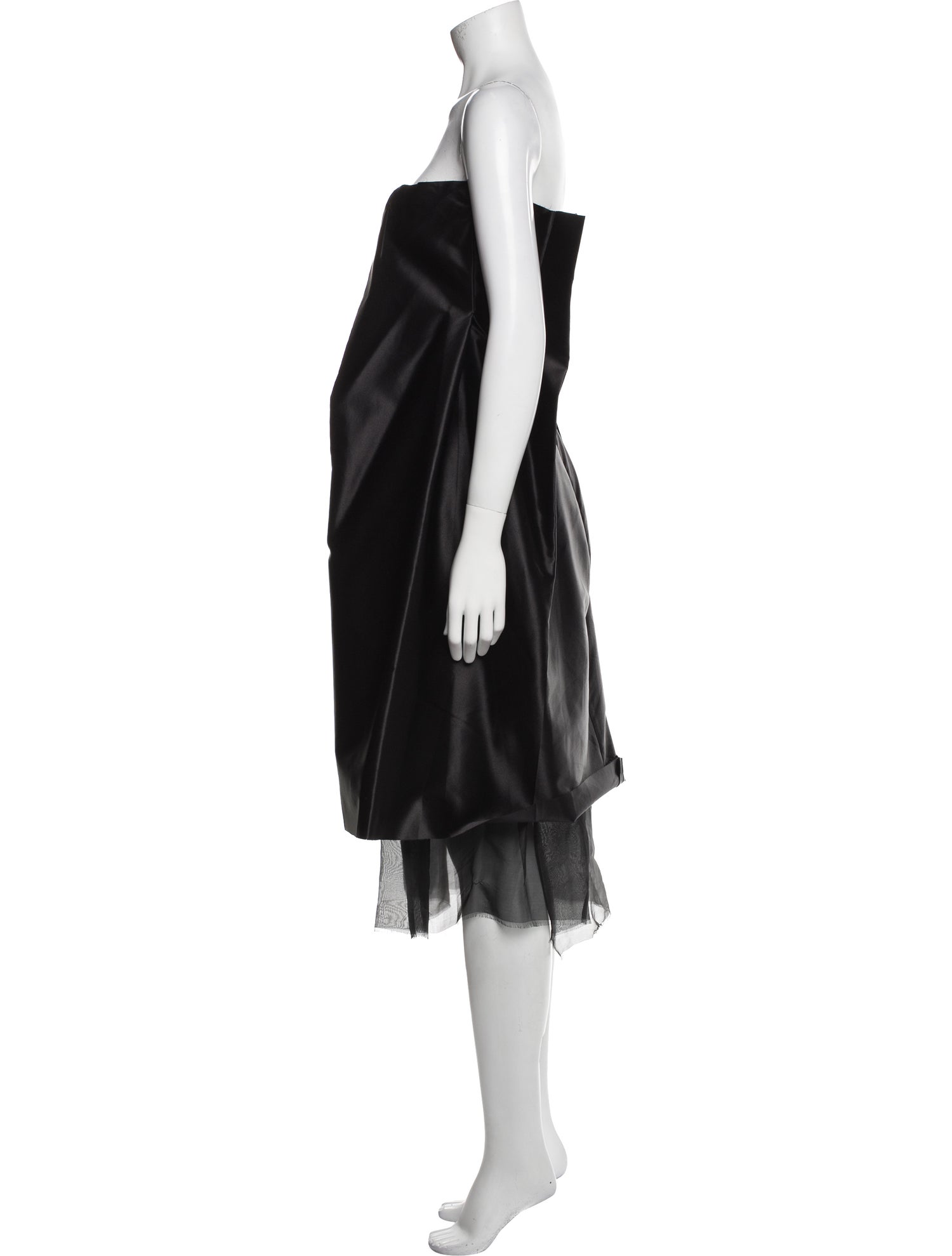 Yang Li Strapless Knee-Length Dress