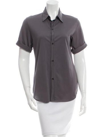 Yohji Yamamoto Short Sleeve Button-Up Top