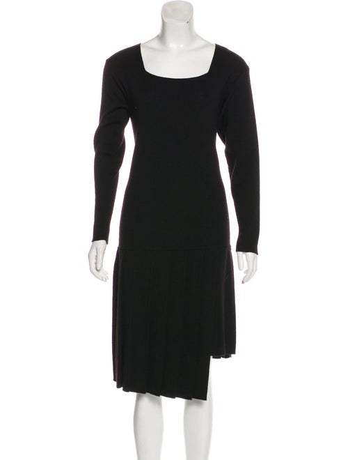 Yohji Yamamoto Knit Midi Dress Black