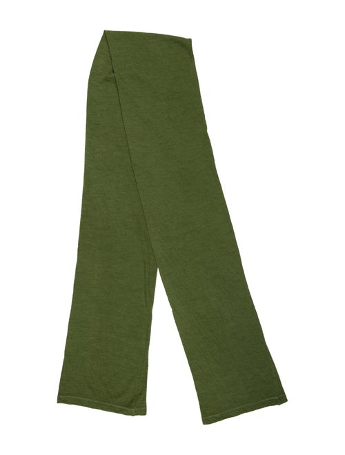 Yohji Yamamoto Wool Knit Scarf Green