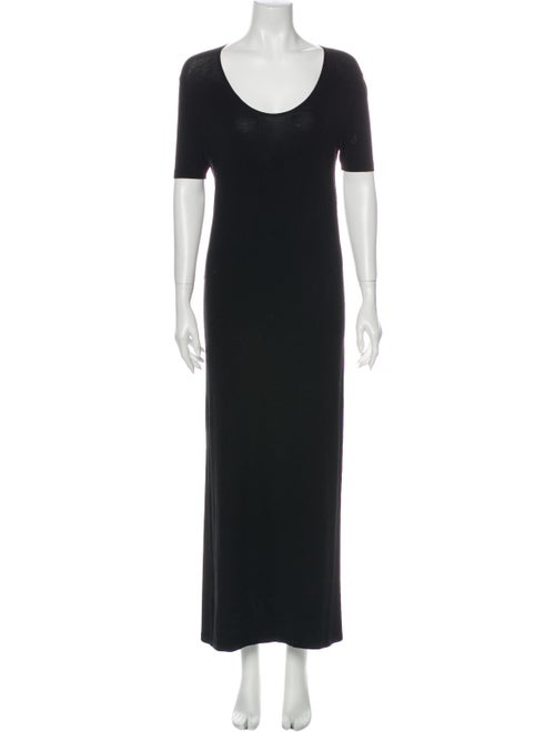 Yohji Yamamoto Scoop Neck Long Dress Black
