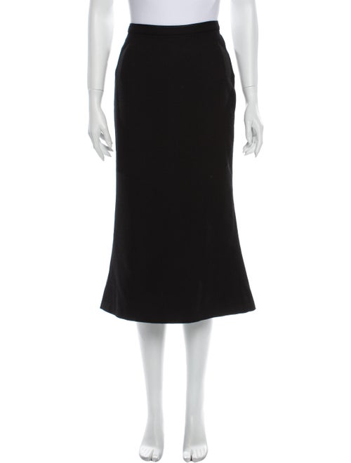 Yohji Yamamoto Wool Midi Length Skirt Wool