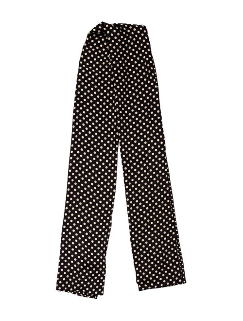 Yohji Yamamoto Polka Dot Silk Scarf Black