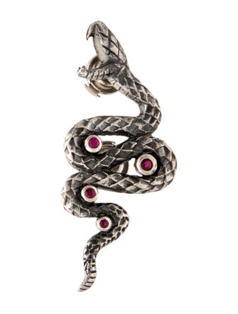 Yohji Yamamoto Ruby Snake Pin