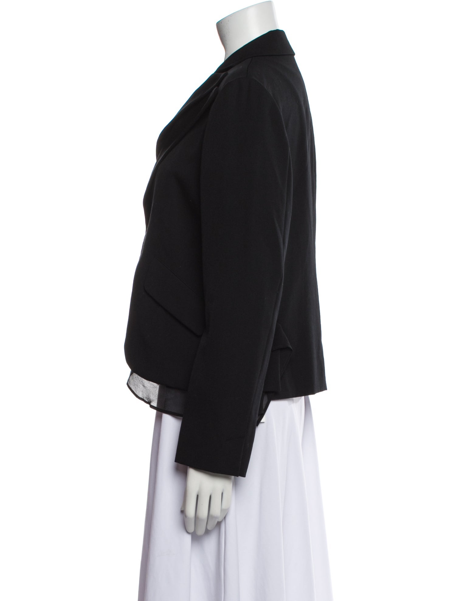 ★sale★Youji Yamamoto +NOIR Yohji Yamamoto Noir black front pleated jacket with