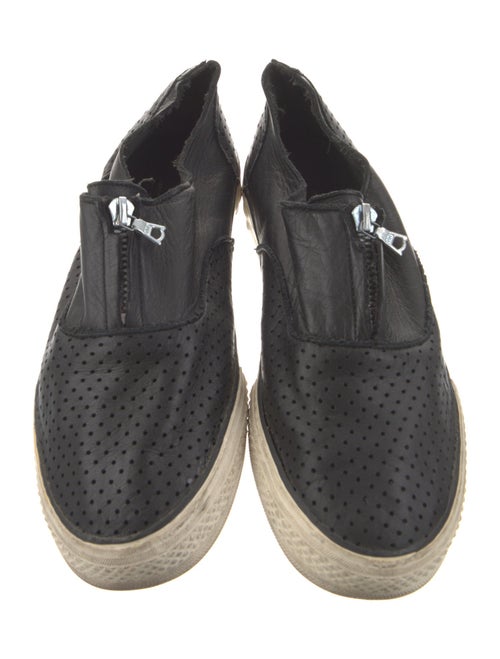Yohji Yamamoto Leather Lasercut Accents Sneakers