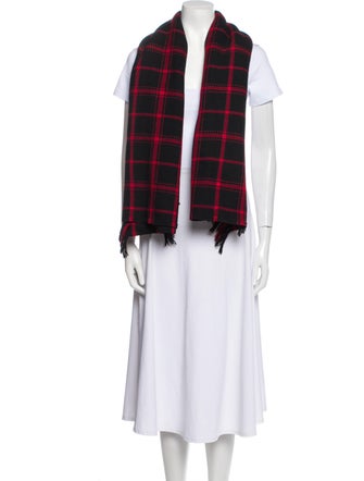 Yohji Yamamoto Wool Patterned Shawl