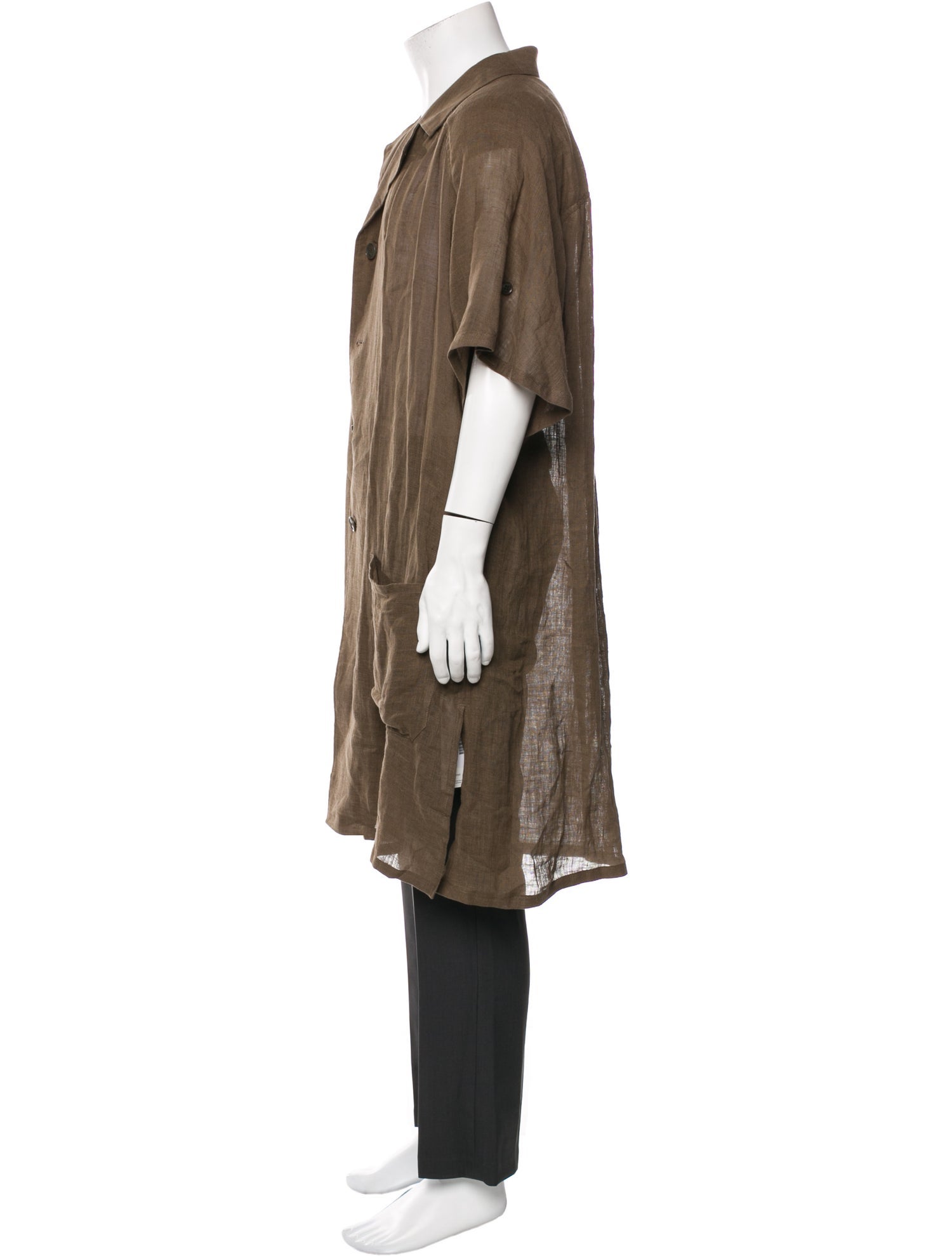 Yohji Yamamoto Pour Homme Linen Trench Coat