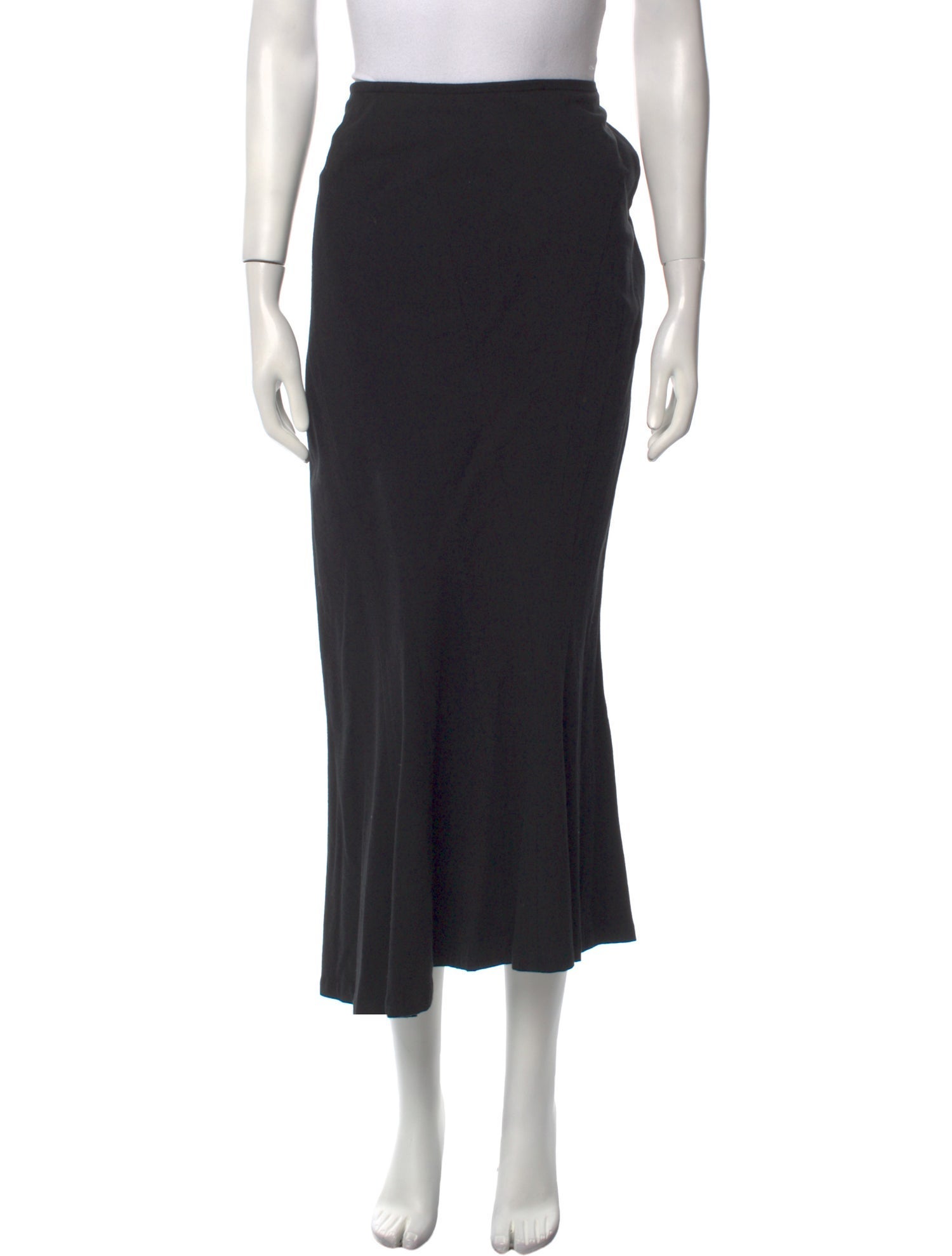 Yohji Yamamoto Pleated Accents Midi Length Skirt