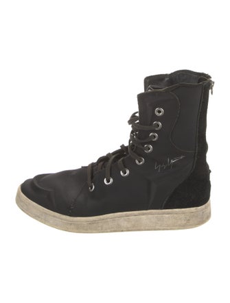 Yohji Yamamoto Leather Lace-Up Boots