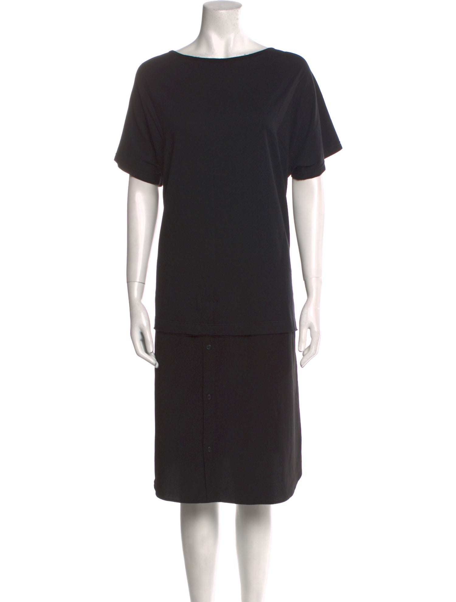 Y's by Yohji Yamamoto Bateau Neckline Knee-Length Dress