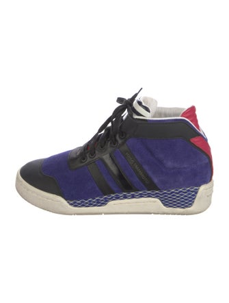 adidas x Yohji Yamamoto Suede Colorblock Pattern Wedge Sneakers