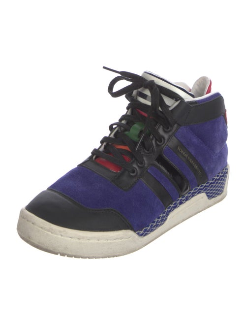adidas x Yohji Yamamoto Suede Colorblock Pattern Wedge Sneakers