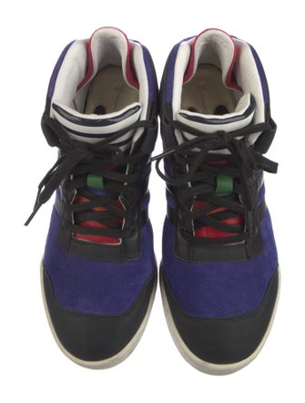 adidas x Yohji Yamamoto Suede Colorblock Pattern Wedge Sneakers