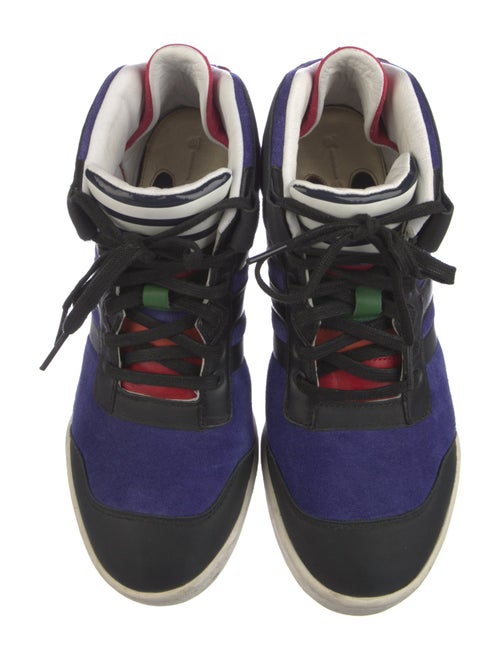 adidas x Yohji Yamamoto Suede Colorblock Pattern Wedge Sneakers