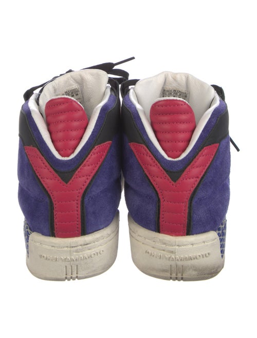 adidas x Yohji Yamamoto Suede Colorblock Pattern Wedge Sneakers