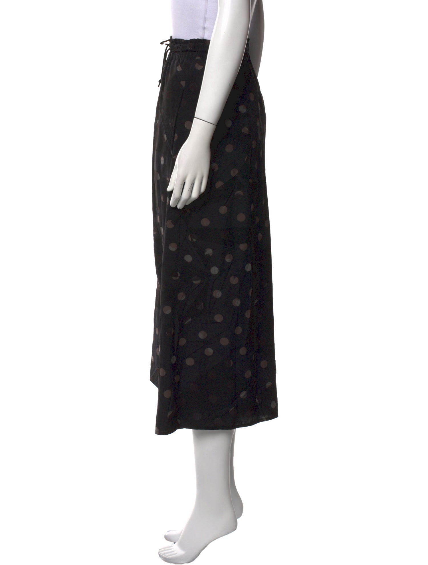 Y's by Yohji Yamamoto Printed Wide Leg Pants