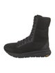 Yohji Yamamoto Mesh Leather Trim Embellishment Lace-Up Boots w/ Tags