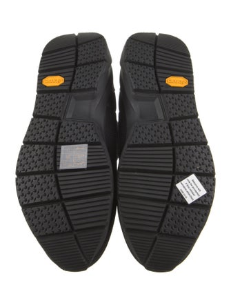 Yohji Yamamoto Mesh Leather Trim Embellishment Lace-Up Boots w/ Tags