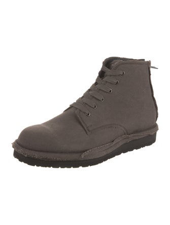 Yohji Yamamoto Canvas Lace-Up Boots w/ Tags