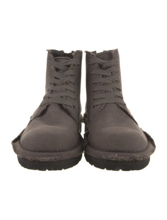Yohji Yamamoto Canvas Lace-Up Boots w/ Tags