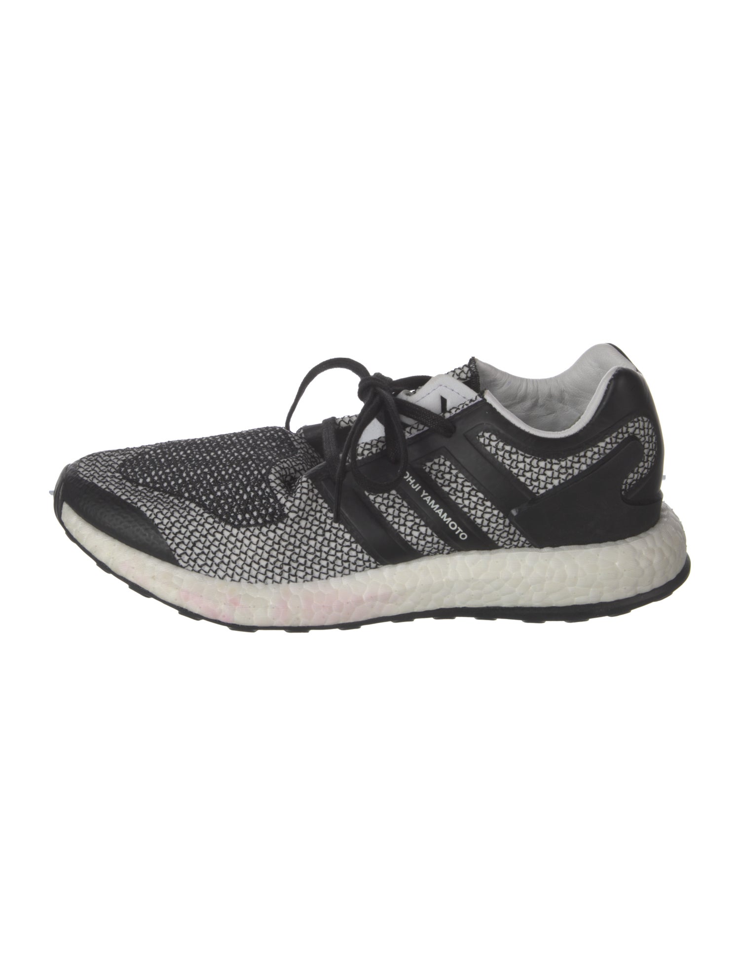 Y-3 Leather Printed Athletic Sneakers