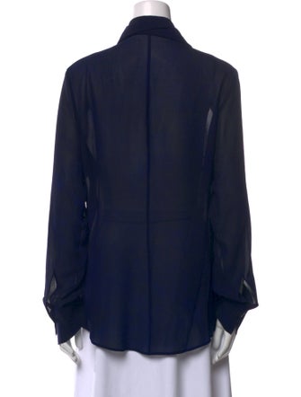 Yohji Yamamoto Silk Cowl Neck Blouse