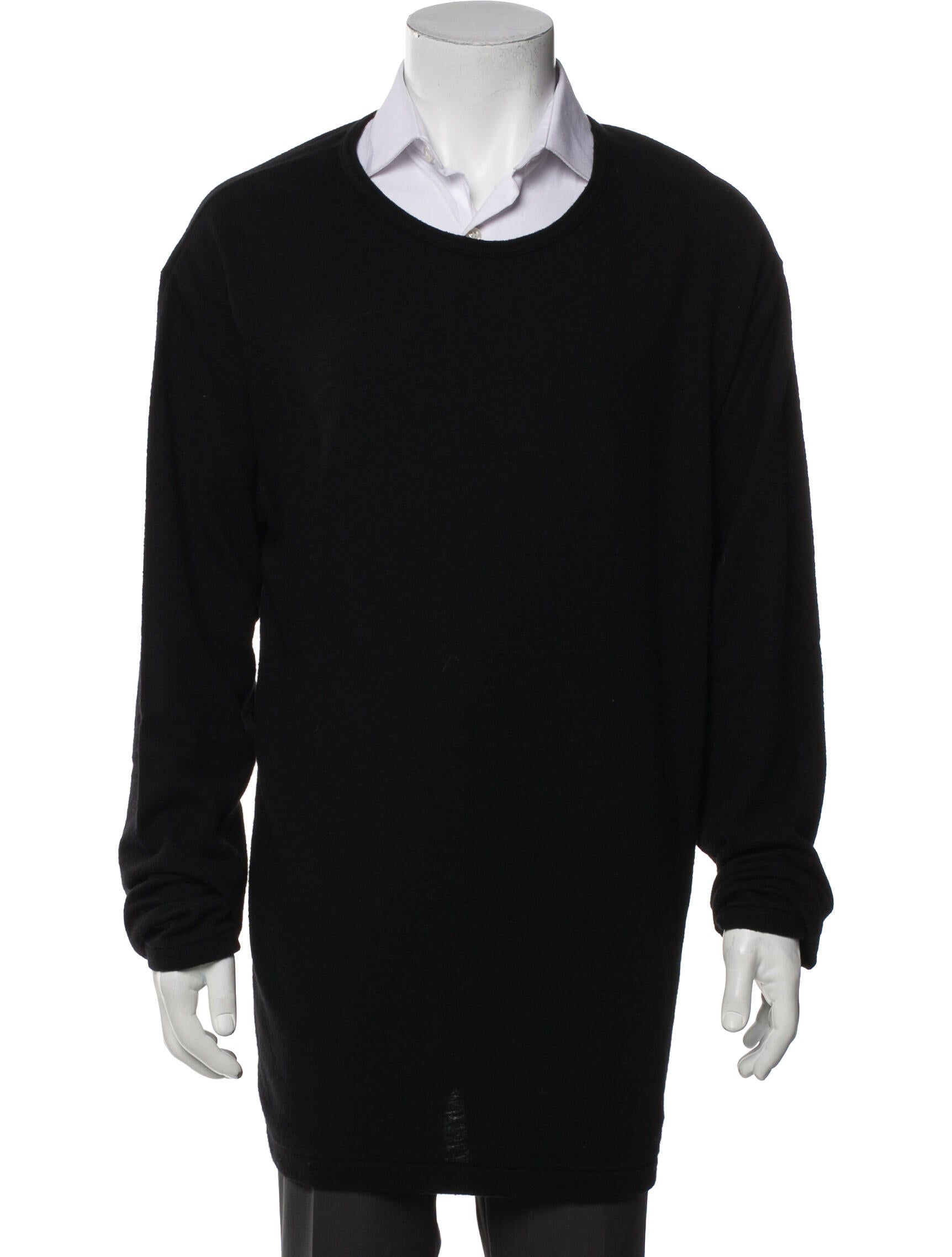 Yohji Yamamoto Pour Homme Wool Scoop Neck Pullover
