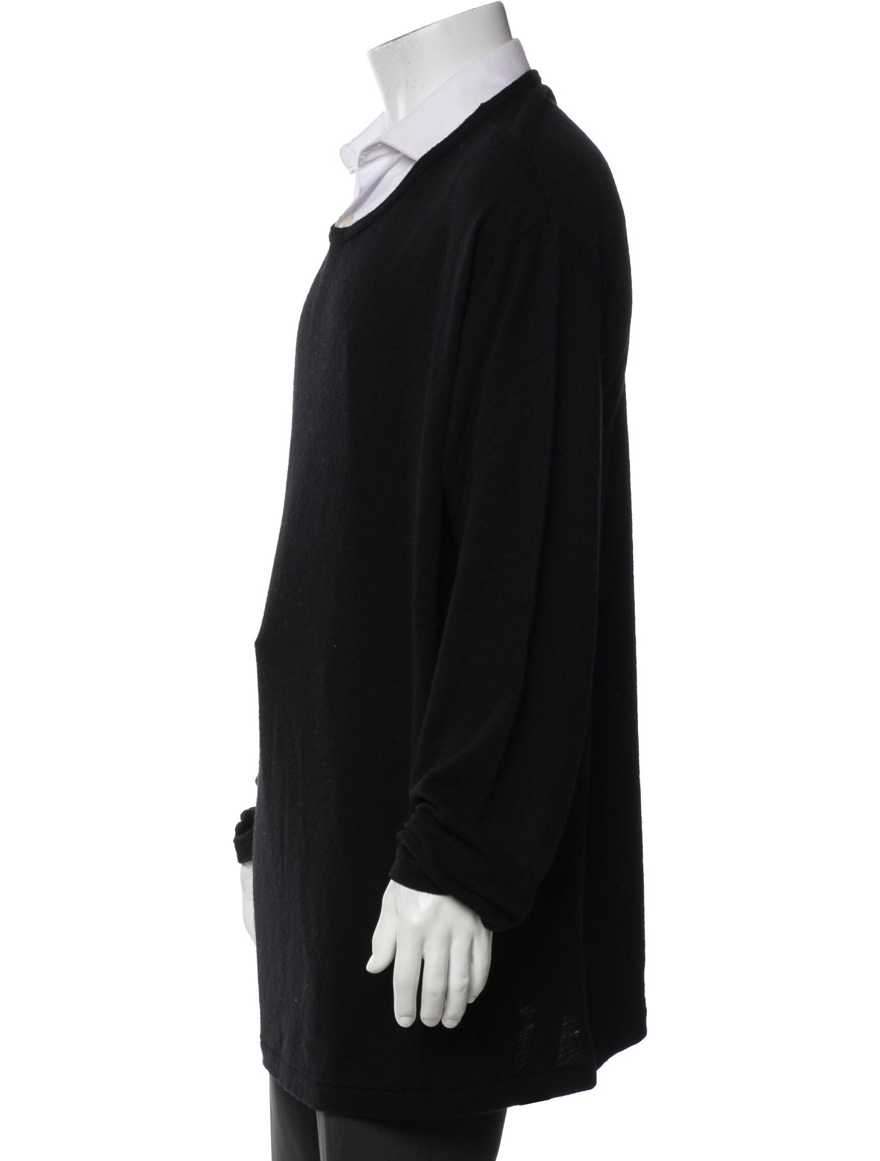 Yohji Yamamoto Pour Homme Wool Scoop Neck Pullover