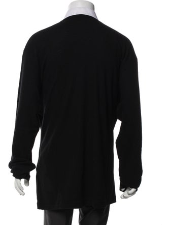 Yohji Yamamoto Pour Homme Wool Scoop Neck Pullover