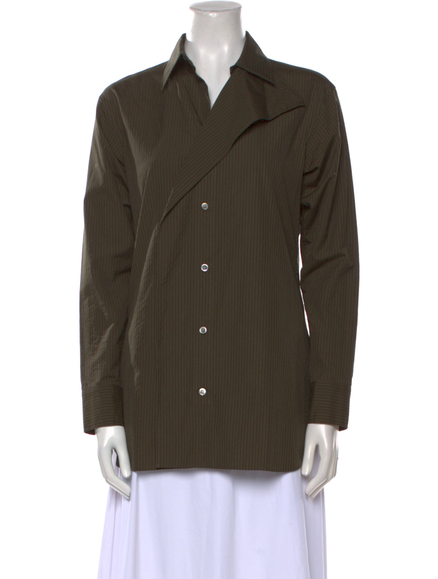 Y's by Yohji Yamamoto Long Sleeve Button-Up Top