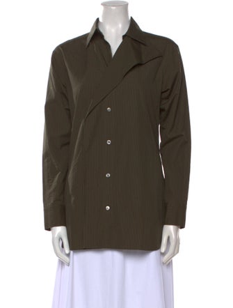 Y's by Yohji Yamamoto Long Sleeve Button-Up Top