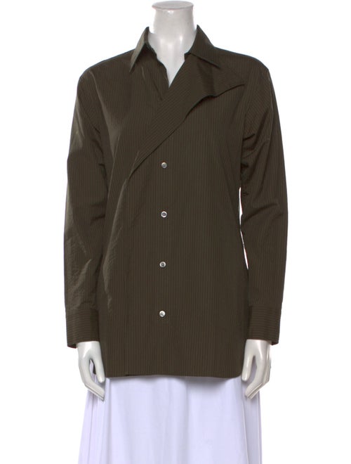 Y's by Yohji Yamamoto Long Sleeve Button-Up Top