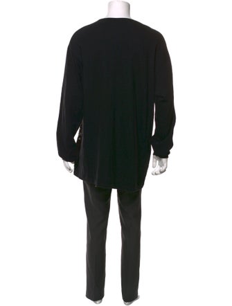 Yohji Yamamoto Printed Crew Neck Henley