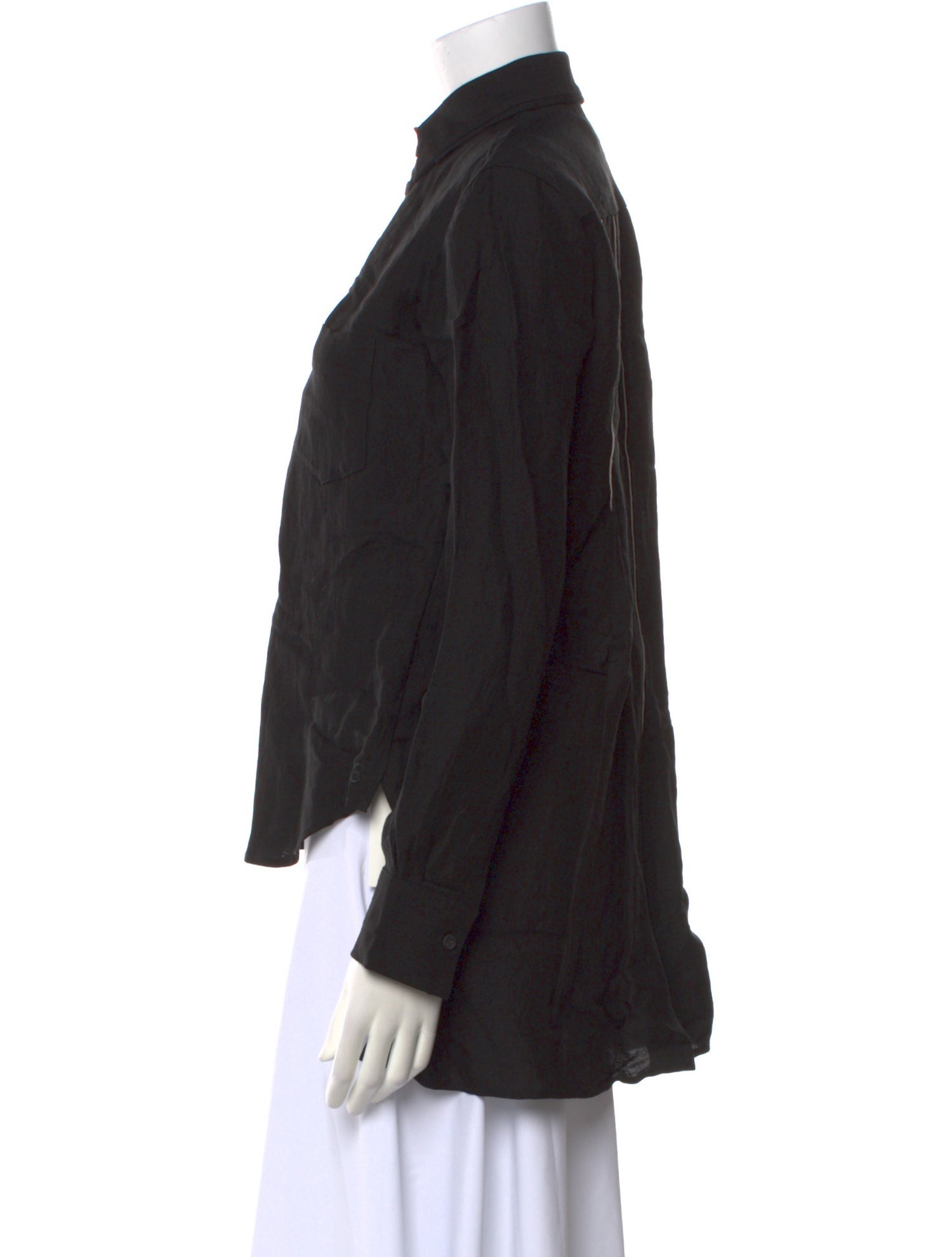 Y-3 x Adidas Linen Long Sleeve Button-Up Top