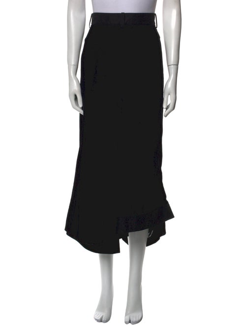 Yohji Yamamoto Ruffle Embellishment Midi Length Skirt