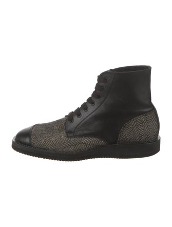 Yohji Yamamoto Leather Lace-Up Boots