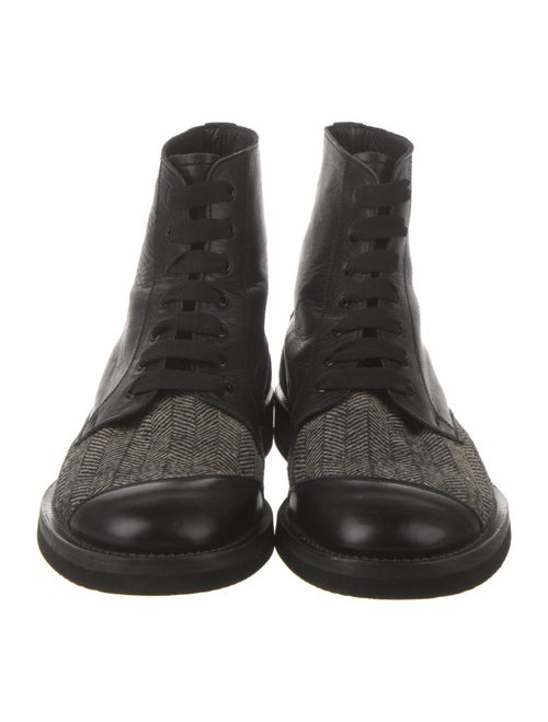 Yohji Yamamoto Leather Lace-Up Boots