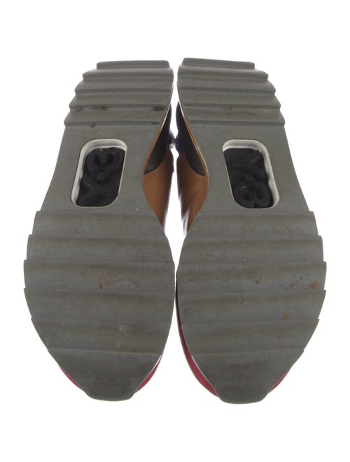 Yohji Yamamoto Leather Colorblock Pattern Sneakers