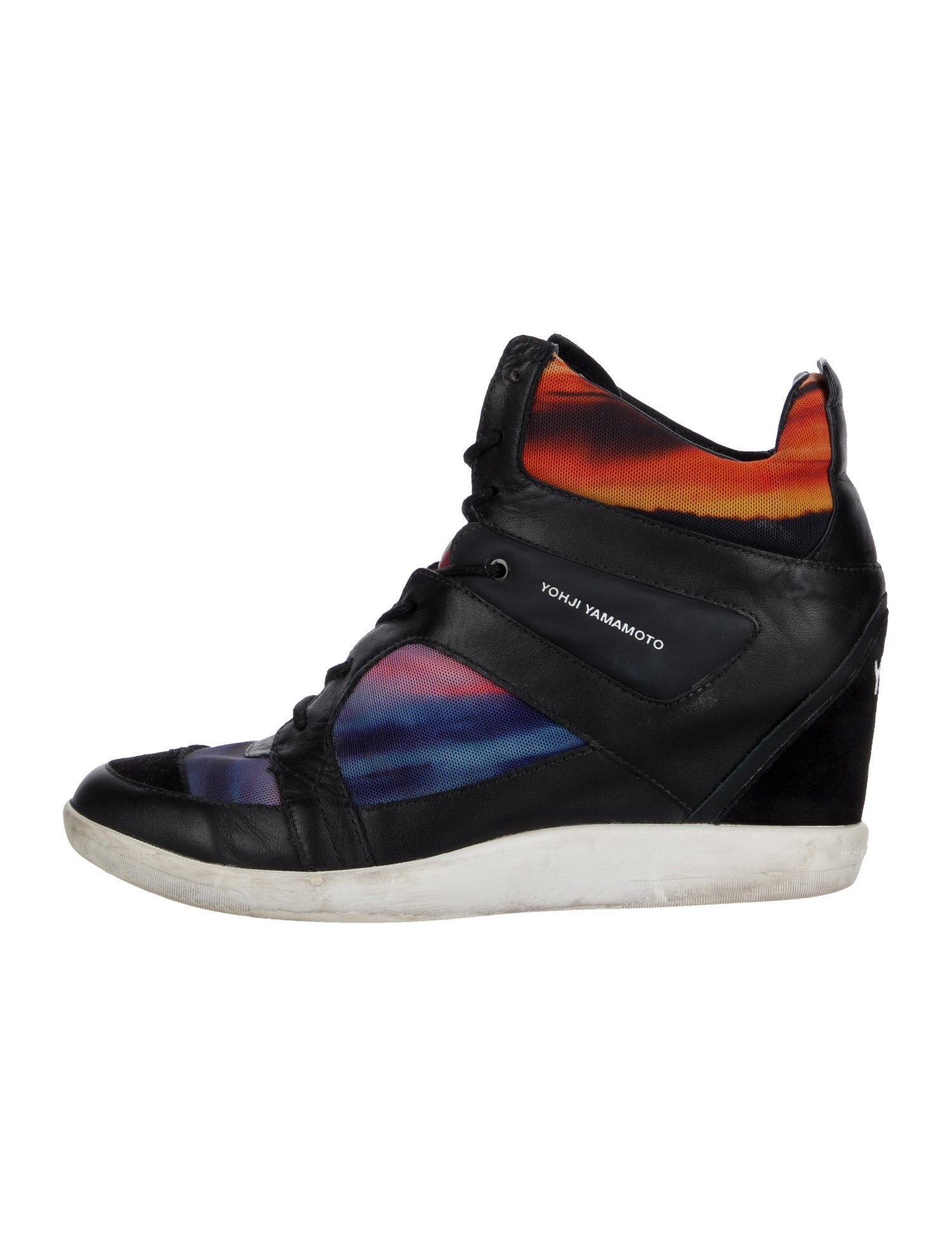 Yohji Yamamoto Leather Wedge Sneakers