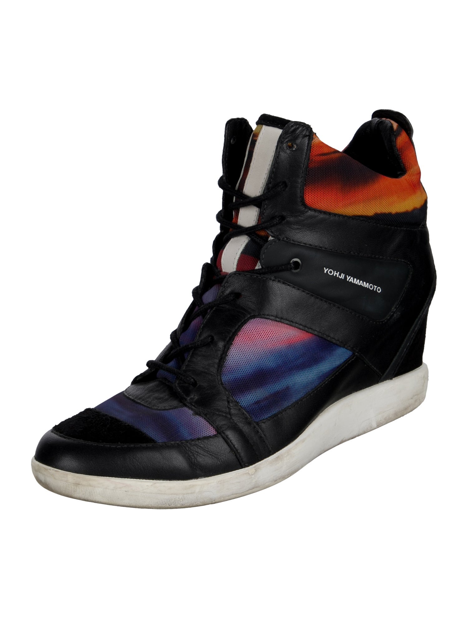 Yohji Yamamoto Leather Wedge Sneakers