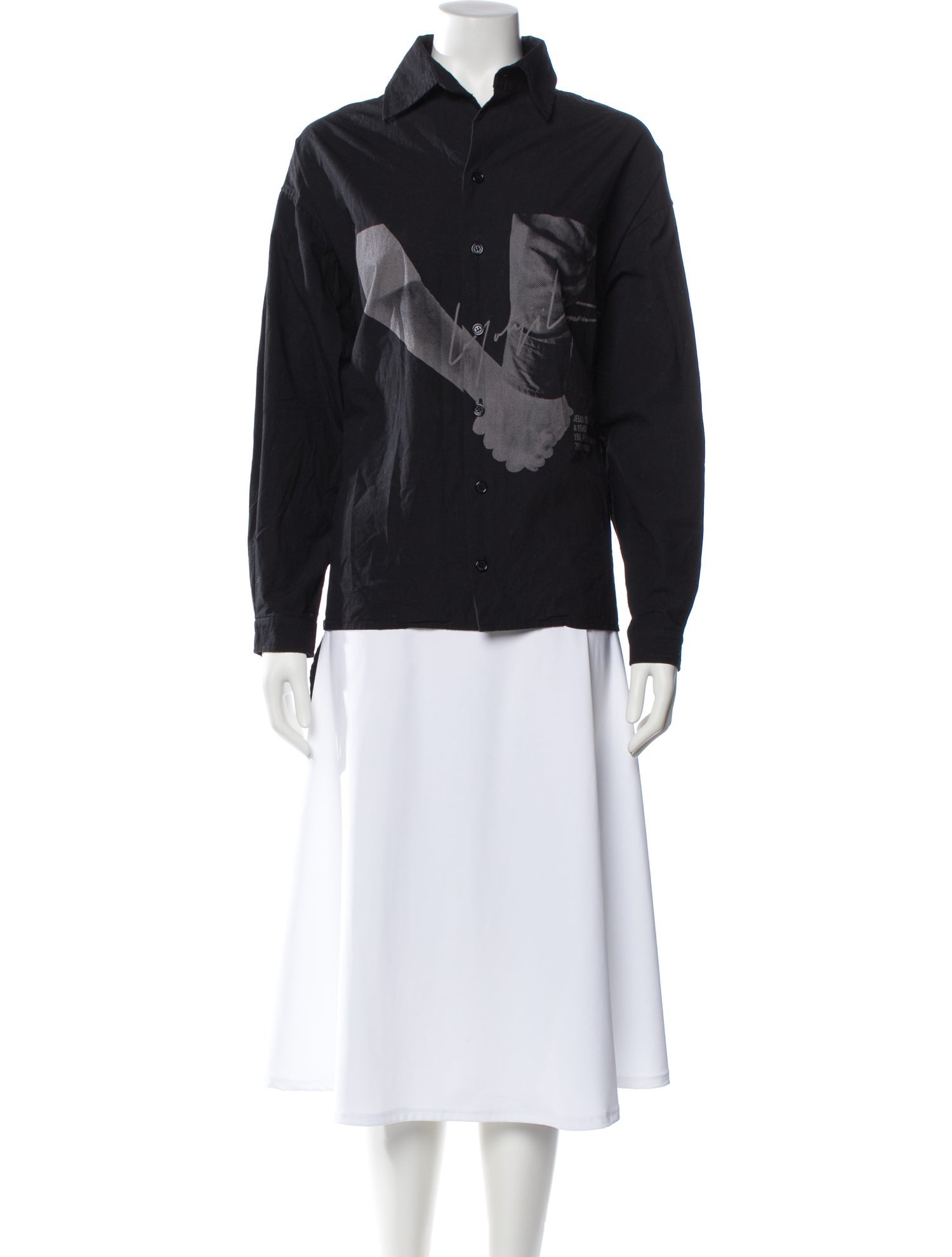 Yohji Yamamoto Graphic Print Turtleneck Sweatshirt