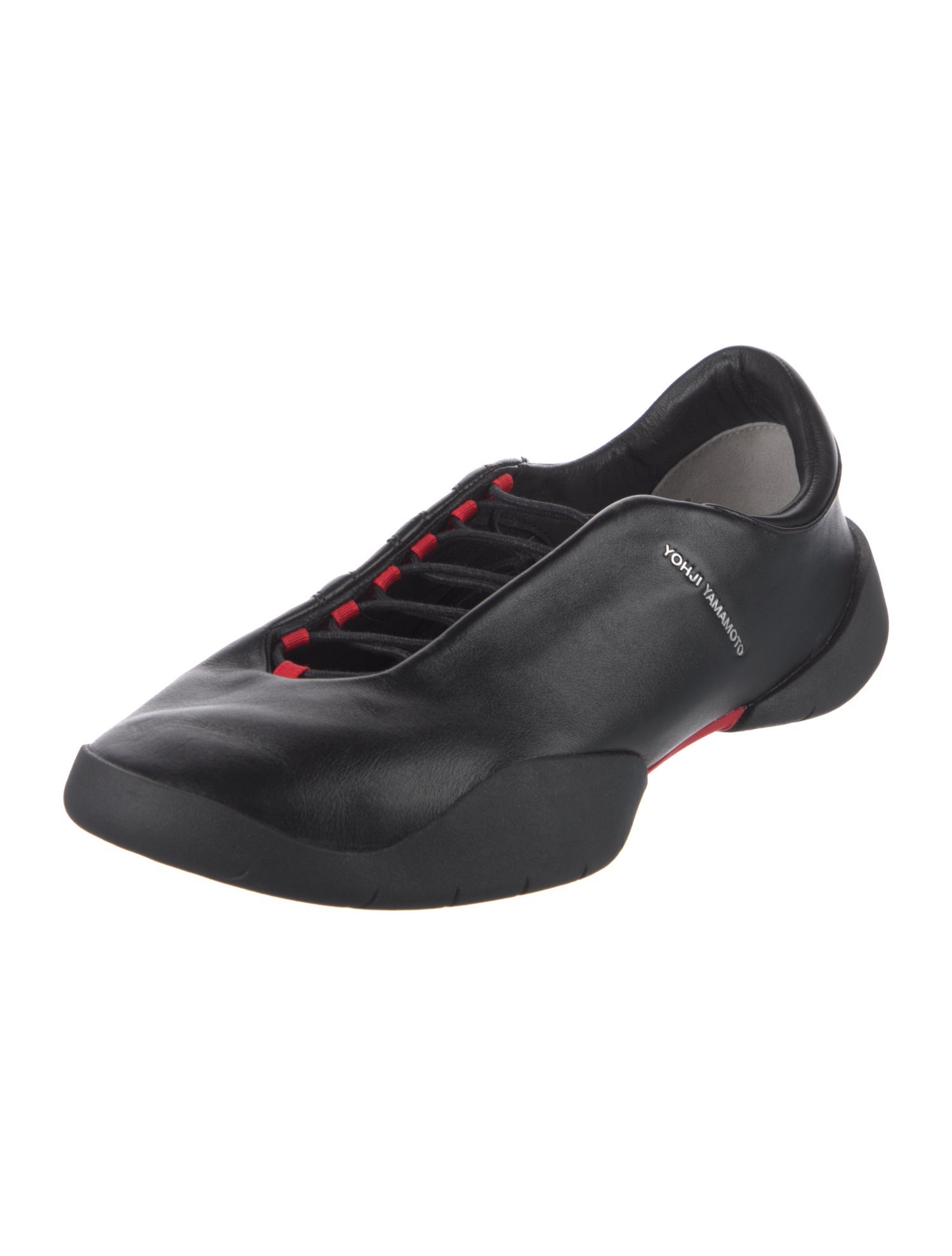 Y-3 Leather Graphic Print Athletic Sneakers w/ Tags